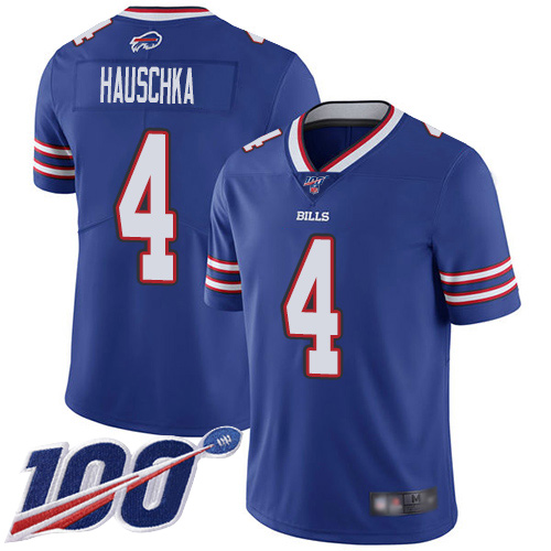 Men Buffalo Bills #4 Stephen Hauschka Royal Blue Team Color Vapor Untouchable Limited Player 100th Season NFL Jersey